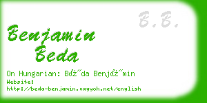 benjamin beda business card